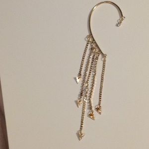 New Guess Gold-tone rhinestone ear cuff